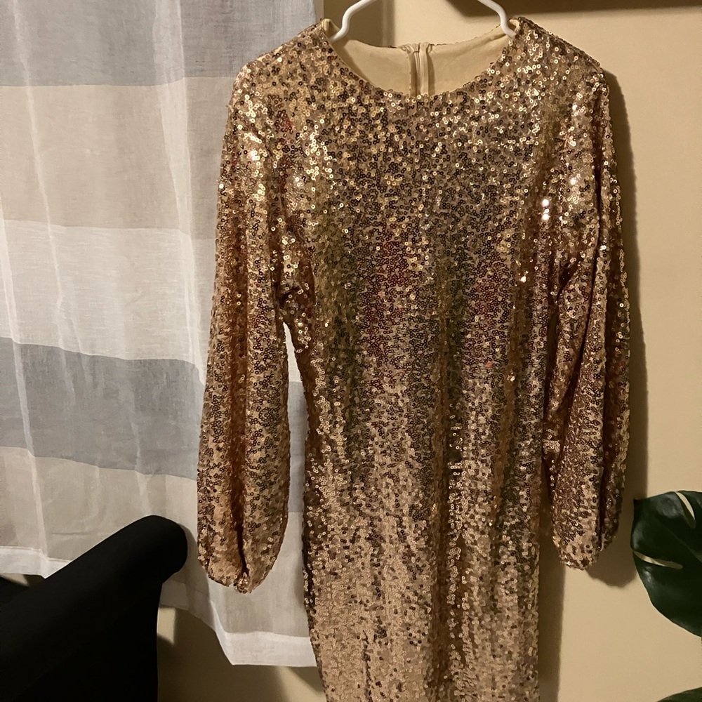 Gold Sequin Dress